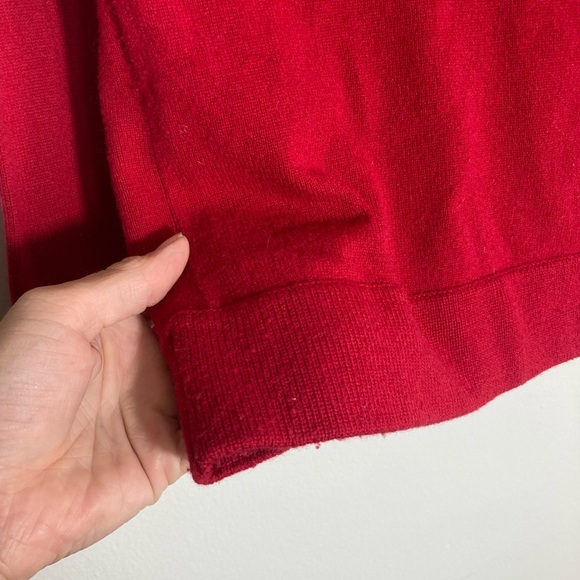 Rag And Bone Red Cashmere Sweater Crewneck Size S/M red fall cozy soft casual - Picture 4 of 8